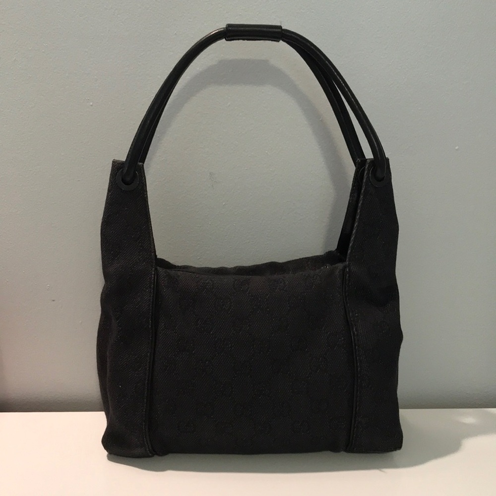 Gucci Woven Canvas Logo Pattern Handbag